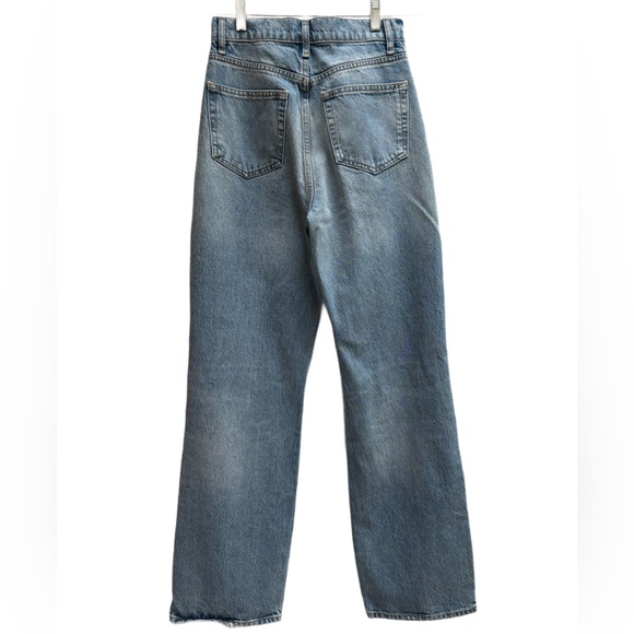 Reformation “WILDER” High Rise Wide Leg cotton distressed jeans size 27 ✨ - Picture 3 of 7
